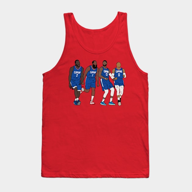 Kawhi, Harden, PG & Russ Tank Top by rattraptees